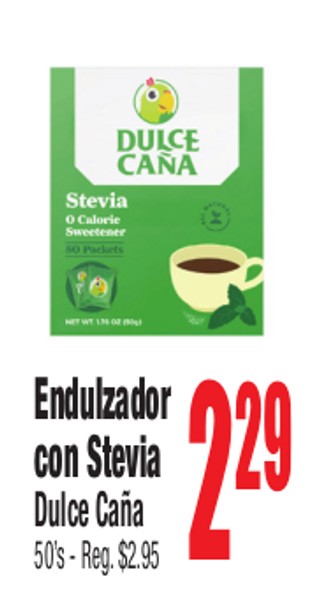 Endulzador con Stevia Dulce Caña 50's