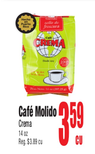 Cafe Molido Crema 14 oz