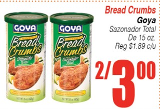 Bread Crumbs Goya Sazonador Total