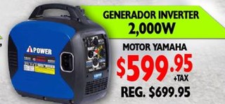 Generador Inverter 2,000W Motor Yamaha
