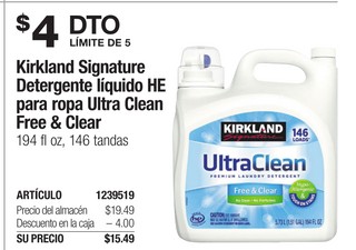 Kirkland Signature Detergente líquido 