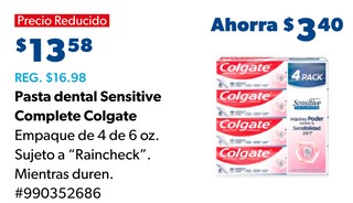 Pasta dental Sensitive Complete Colgate