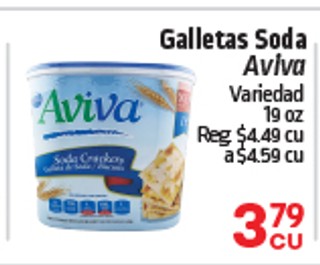 Galletas soda aviva variedad