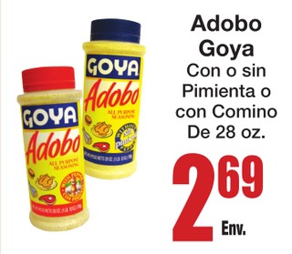 Adobo Goya Con o Sin Pimienta o Con Comino - Shop.pr