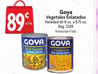 Goya vegetales enlatados - Shop.pr