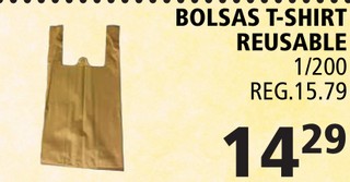 BOLSAS T-SHIRT REUSABLE
