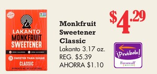 Monkfruit Sweetener Classic Lakanto