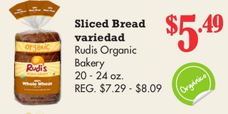 Sliced Bread variedad Rudis Organic Bakery