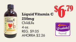 Liquid Vitamin C 250mg ChildLife .