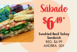 Sundried-Basil Turkey Sandwich