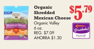 Organic Shredded Mexican Cheese Organic Valley