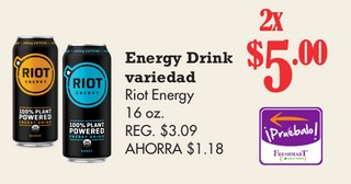Energy Drink variedad Riot Energy