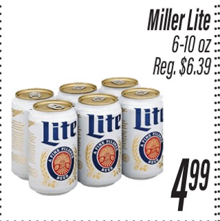 Miller Lite 6-10 oz