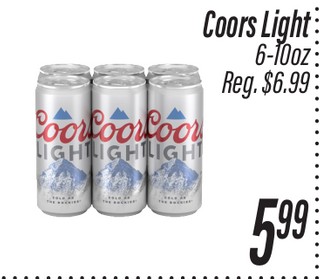 Coors Light 6-10oz