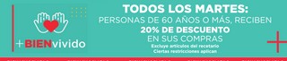 LOS MARTES: PERSONAS DE 60 AÑOS RECIBEN 20%