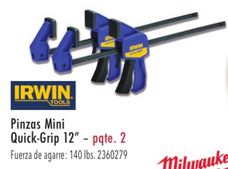Pinzas Mini Quick-Grip Irwin 12”