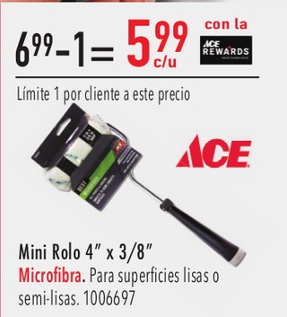 Mini Rolo 4” x 3/8” Microfibra.