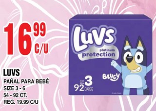 Luvs pañal para bebe