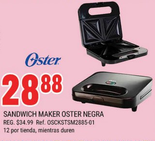 Sandwich Maker Oster Negra