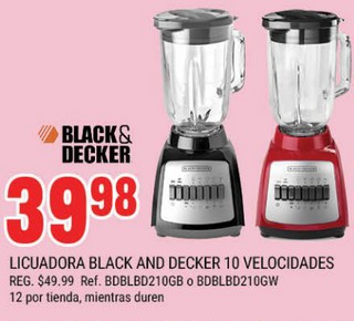 Licuadora Black And Decker 10 Velocidades