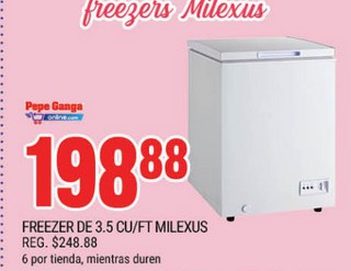 Freezer De 3.5 CU/FT Milexeus