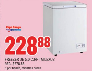 Freezer De 5.0 CU/FT Milexeus