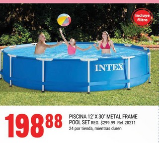 Piscina 12' x 30¨Metal Frame Pool Set