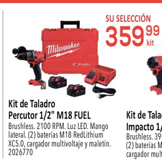 Kit de taladro percutor 1/2´´ m18 fuel