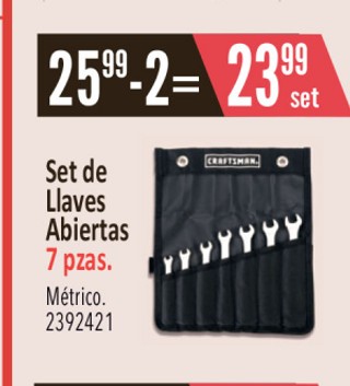 Set de llaves abiertas