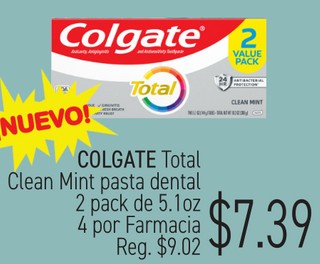Colgate total clean mint pasta dental