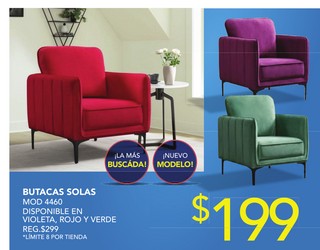 BUTACAS SOLAS DISPONIBLE EN VIOLETA O ROJO