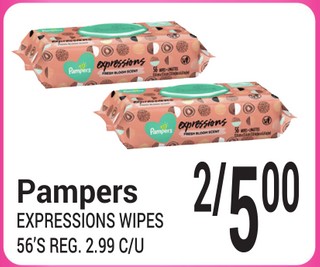 Pampers extressions wipes
