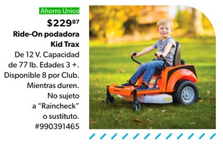 Ride-on podadora kid trax