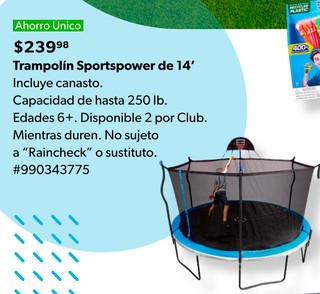 Trampolin sportspower de 14'