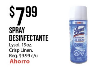 Spray desinfectante lysol