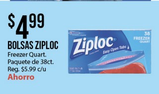 Bolsas ziploc freezer quart