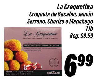 La Croquetina Croqueta de Bacalao, Jamon Serrano