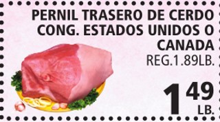Pernil trasero de cerdo