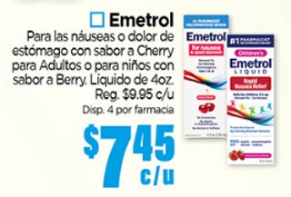 Emetrol Para las nauseas o dolor de estomago