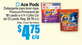 Ace Pods Detergente para lavar ropa