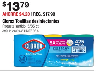 Clorox Toallitas desinfectantes