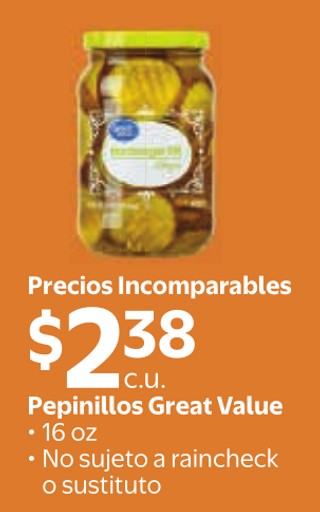 Pepinillos great value