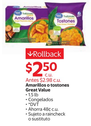 Amarillos o tostones
