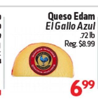 Queso edam el gallo azul