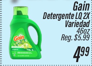 Gain Detergente LQ 2X