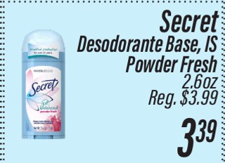 Secret Desodorante Base IS Powder Fresh