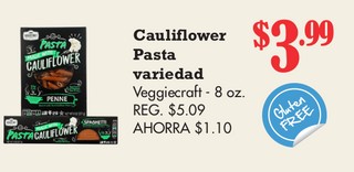 Cauliflower Pasta variedad Veggiecraft