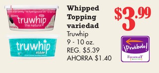 Whipped Topping variedad Truwhip