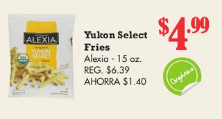 Yukon Select Fries Alexia