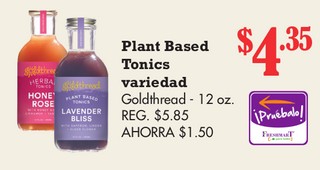 Plant Based Tonics variedad Goldthread